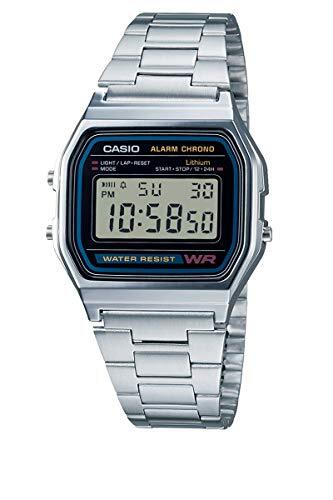 Casio watch men Standard Old Model A158WA-1JF Silver cheap watches for men