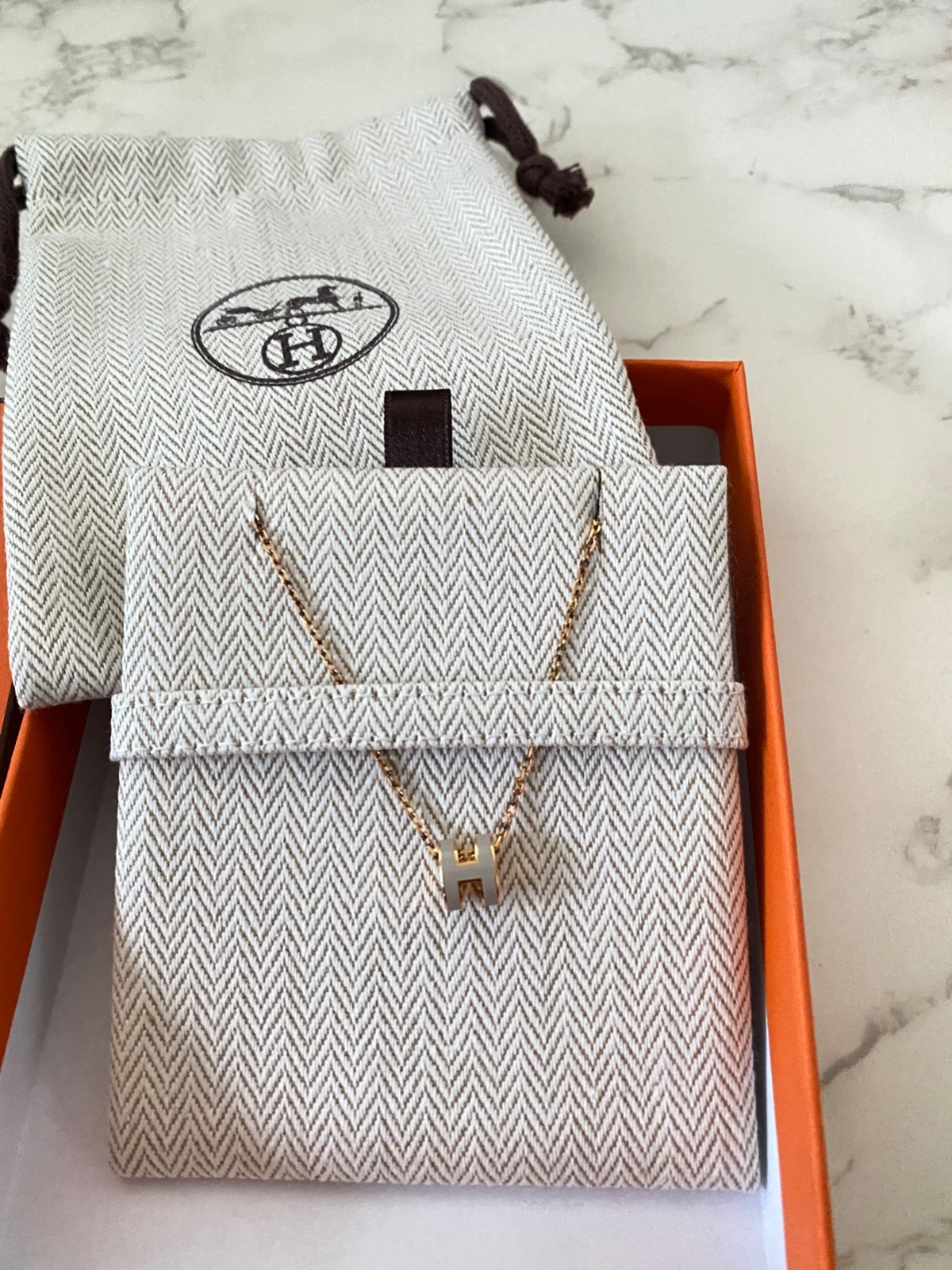 New Authentic Hermes Mini Pop H Pendant Necklace Accessory Jewellery Jewelry