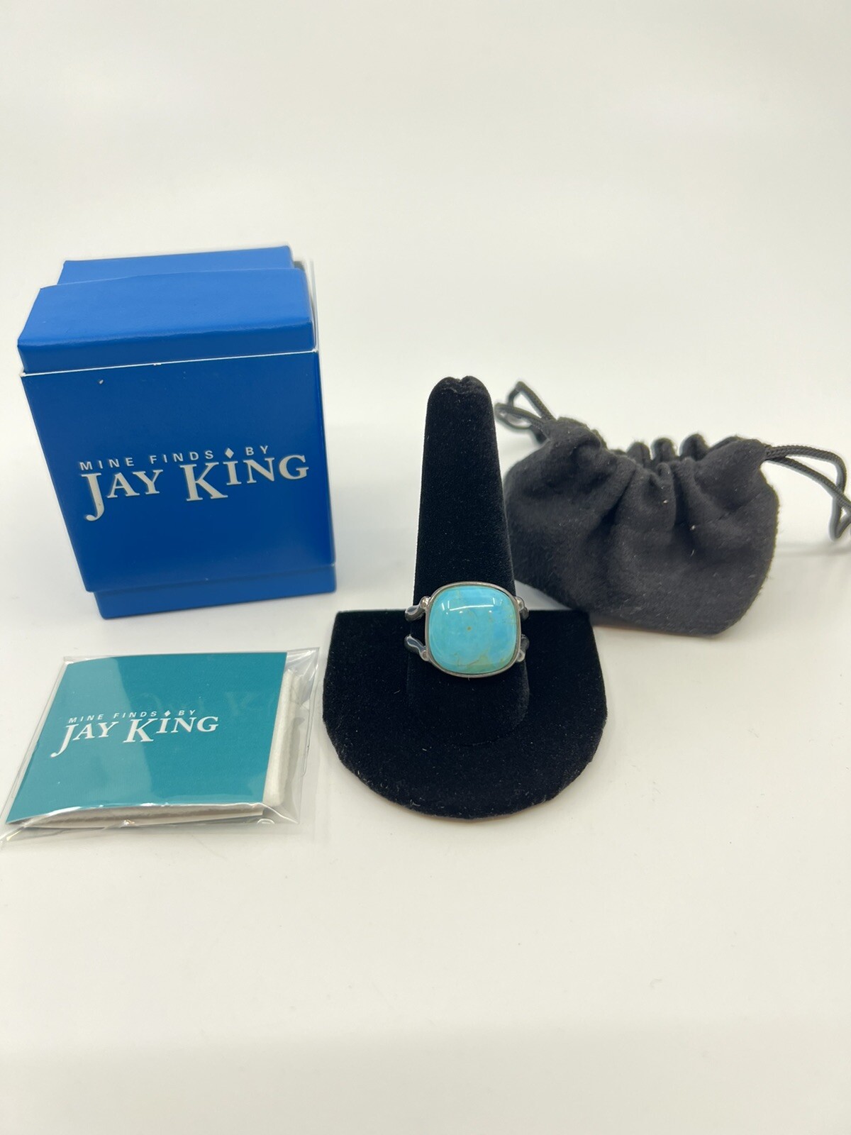 Mine Finds By Jay King Crow’s Peak Turquoise Sterling Silver Ring Size 11 NWT