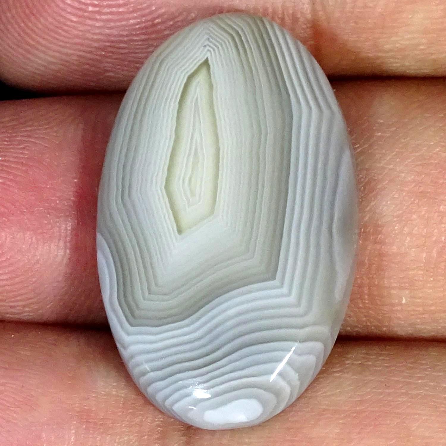 23.10Cts Natural Fine Botswana Agate Oval Cabochon Gemstone 18X29X5MM