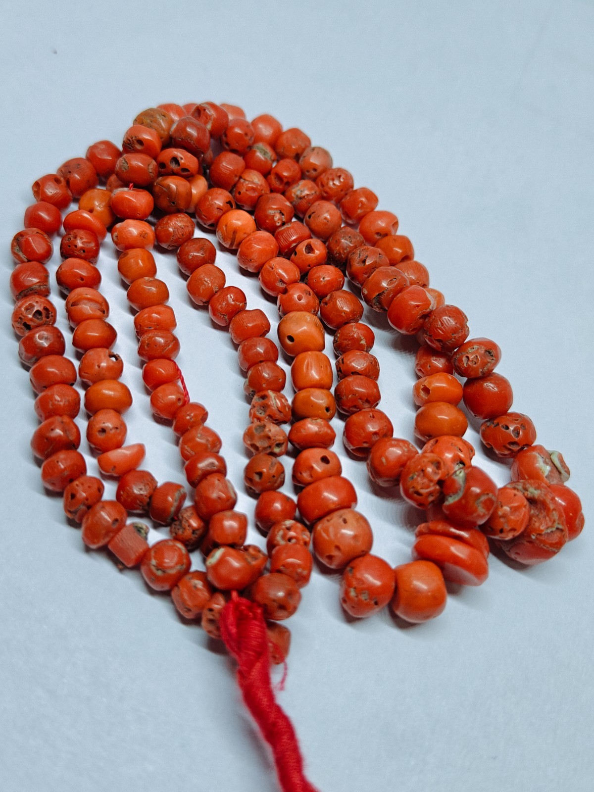 Natural Italian Red Coral Rondelle Beads Jewellery Making Gemstone One Strand.