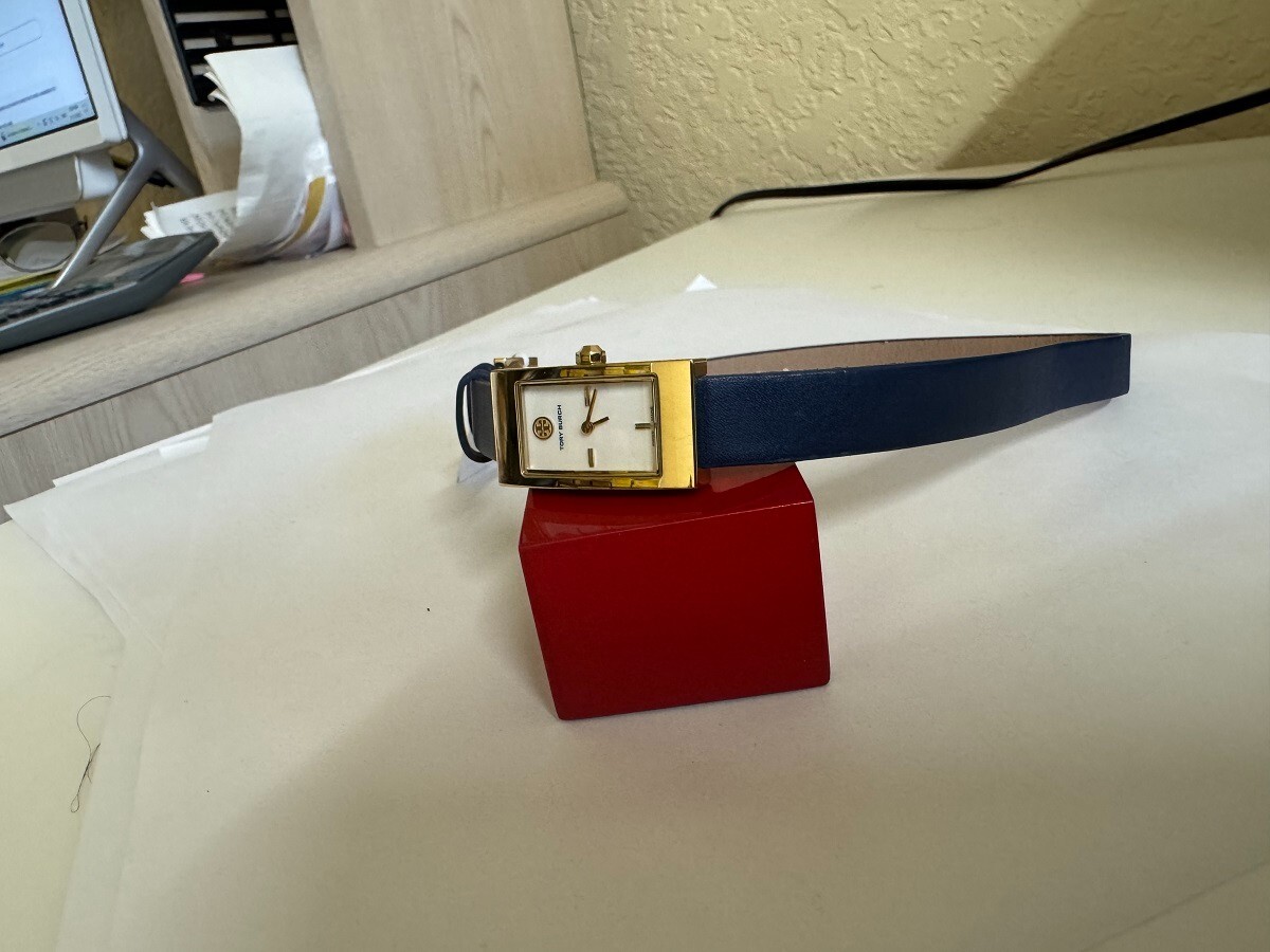 Tory Burch Buddy Signature Double Wrap Leather Watch TRB-2008