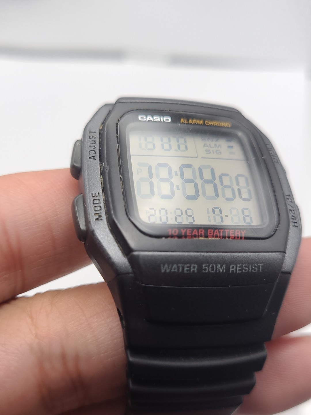 Casio Illuminator Digital Watch Men Alarm Chronograph 3239 W-96H Day Date Workin