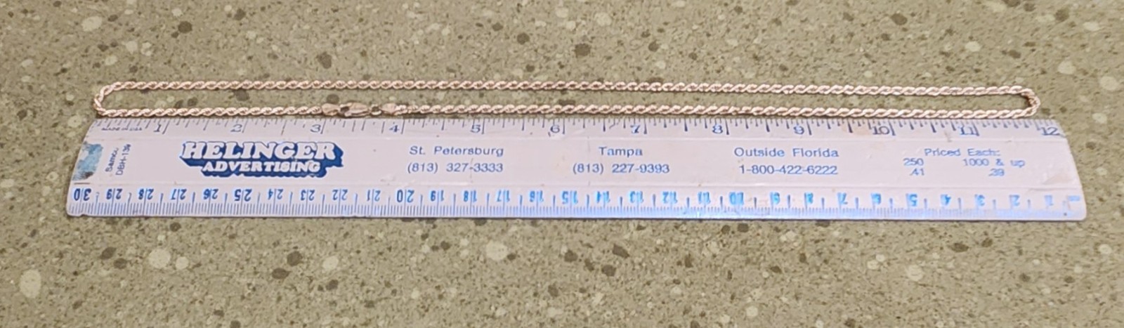 3MM ITALY .925 STERLING SILVER 24″ ROPE TWIST NECKLACE CHAIN 12.7g GRAMS VINTAGE