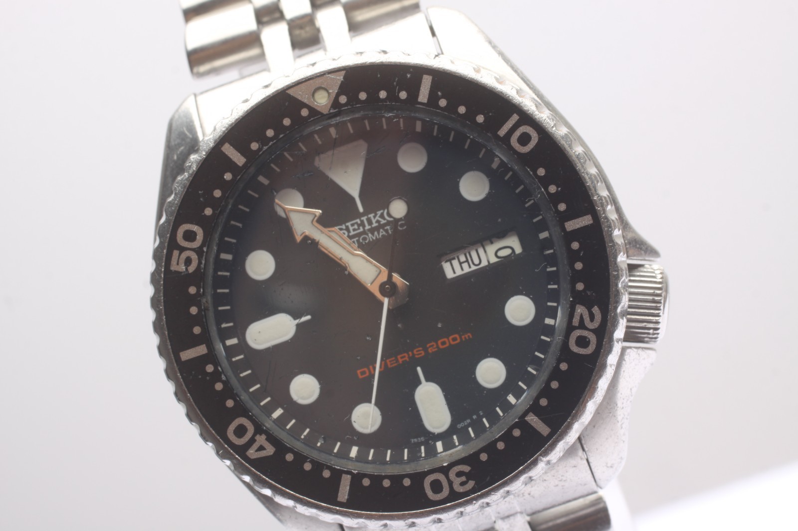 [EXC+5] SEIKO 7S26-0020 41mm SKX007 Black Dial Automatic Men’s Diver’s Watch