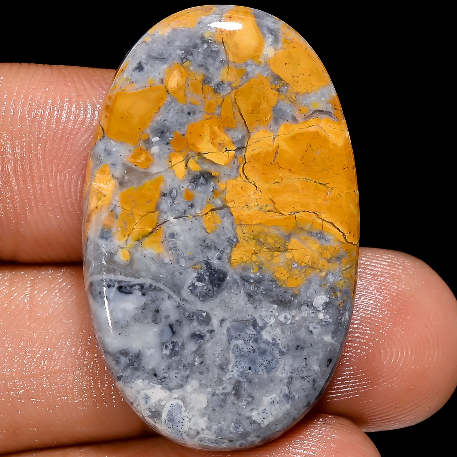 Natural Maligano Jasper Oval Shape Cabochon Gemstone 37 Ct. 32X20X5 mm A-21049