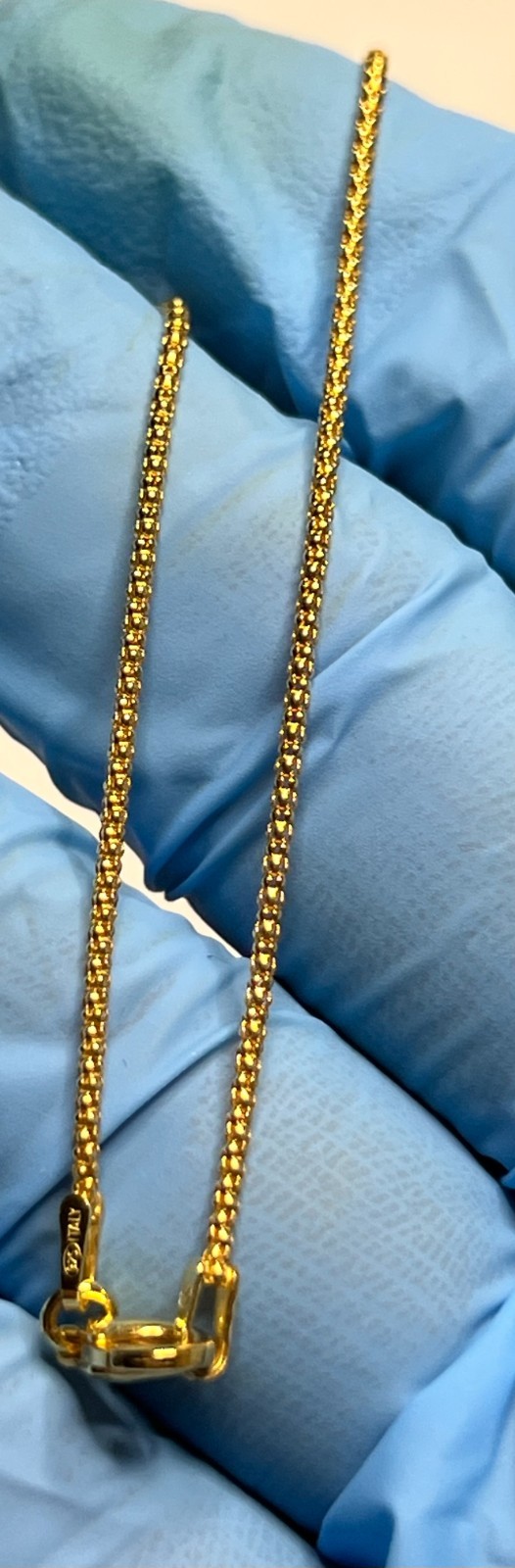 7″ Italian-Made Gold-Over S925 Popcorn Style Bracelet – 1mm Width