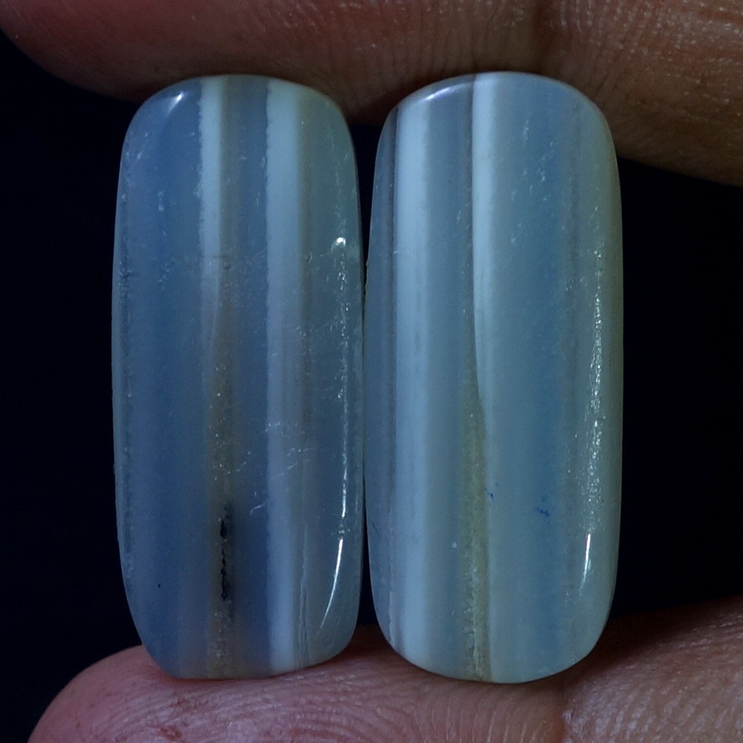 20.50 Cts 100% Natural Beautiful Pair MONTANA Agate Cab Earrings Loose Gemstone