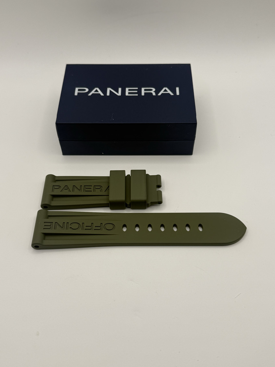 Panerai Green Military Rubber Strap 24/22 (BA) for Tang Pin Buckle Band