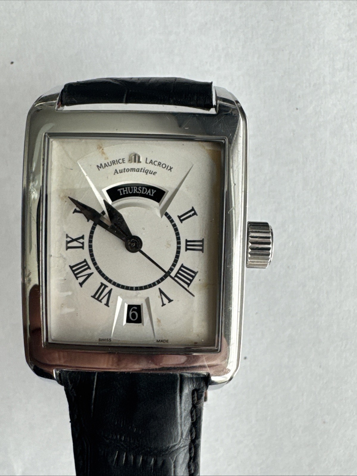 Maurice Lacroix Pontos Automatic PT6137 Rectangular Men’s Watch Swiss Made