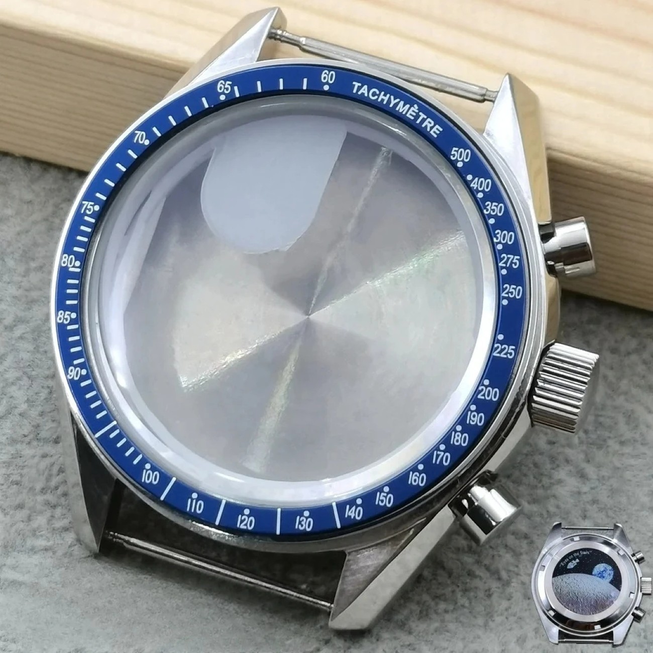 39.7mm Metal Watch Case Chronograph Bezel Sealed For VK63 VK63A Movement