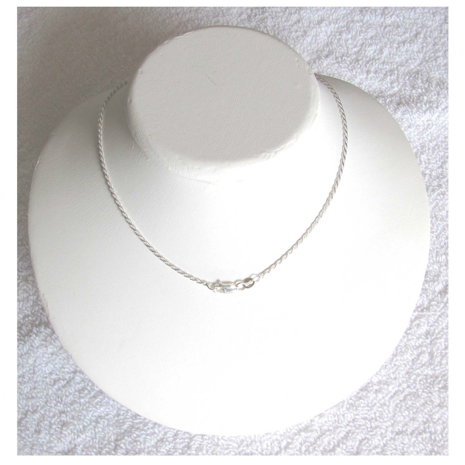 925 Sterling Silver 20″ (50 CM) 1.5mm Italy Diamond Cut Rope Chain Necklace SR-3