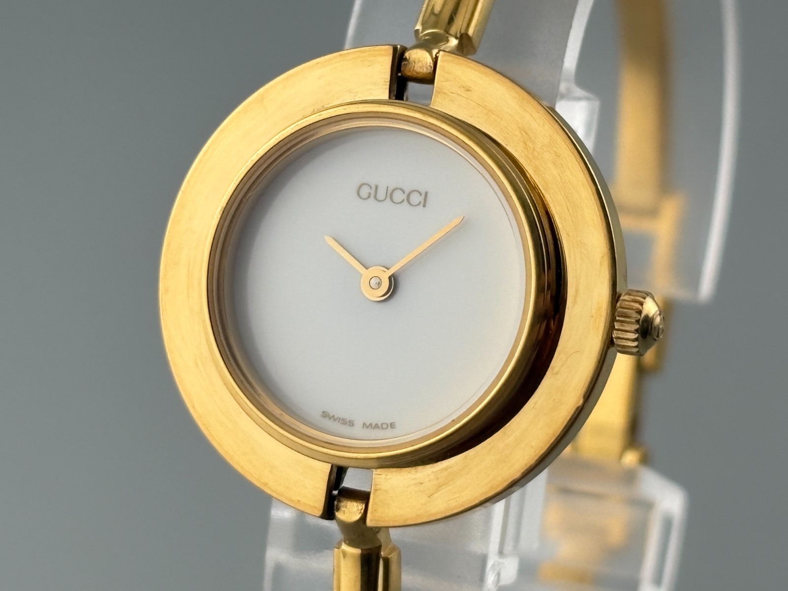 [Excellent] Gucci Change Bezel 11/12.2 Watch 12 Colors Box White Gold