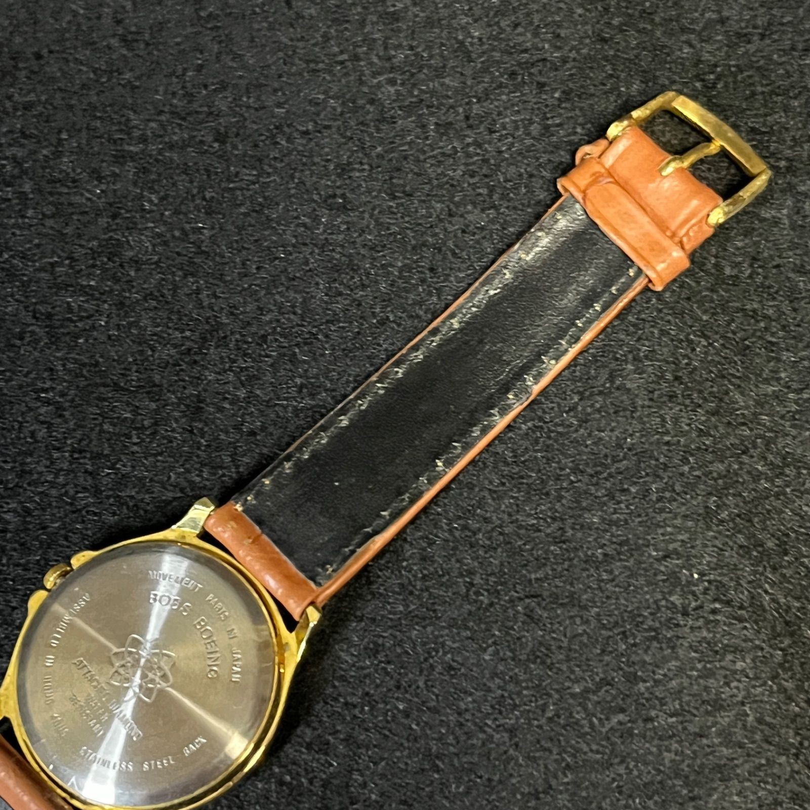 Working Item Cuattro BOSS BOEING Gold Watch Function Checked