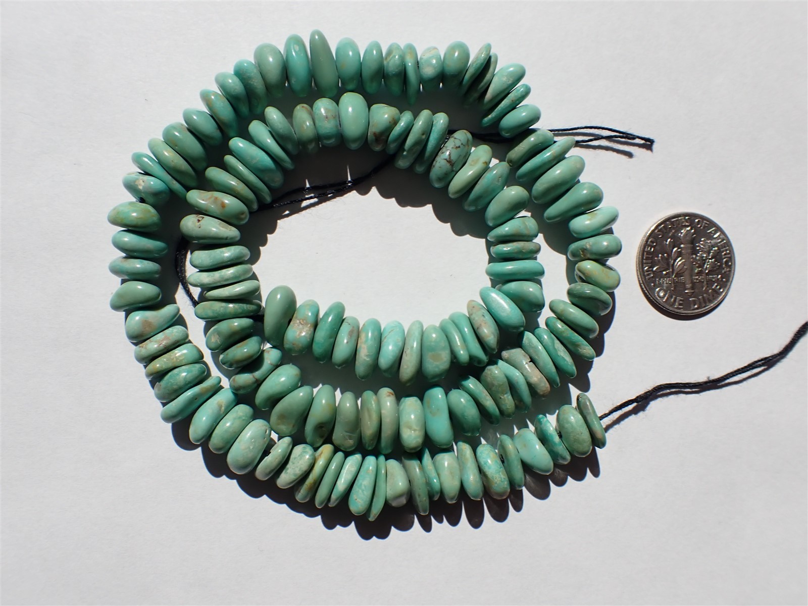 Genuine Elisa (Sonora) Turquoise side-drilled Nugget Beads – 8-10×3-5mm – Strand