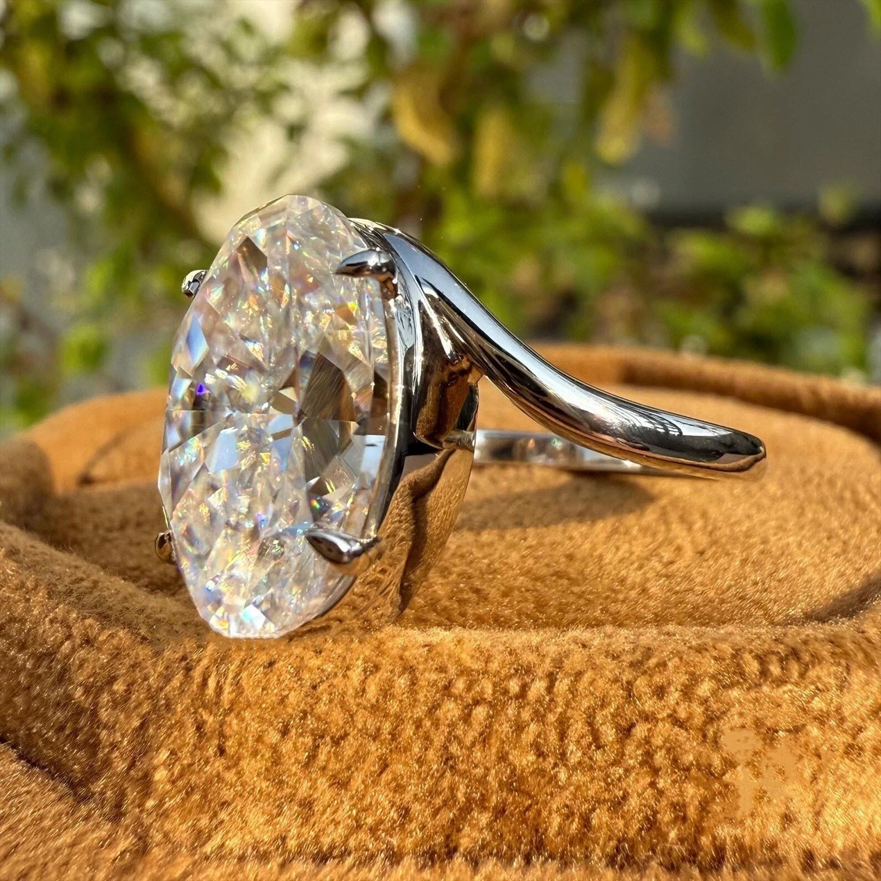 12 Ct Certified Treated Amazing White Diamond Solitaire Promise Ring.925 Silver