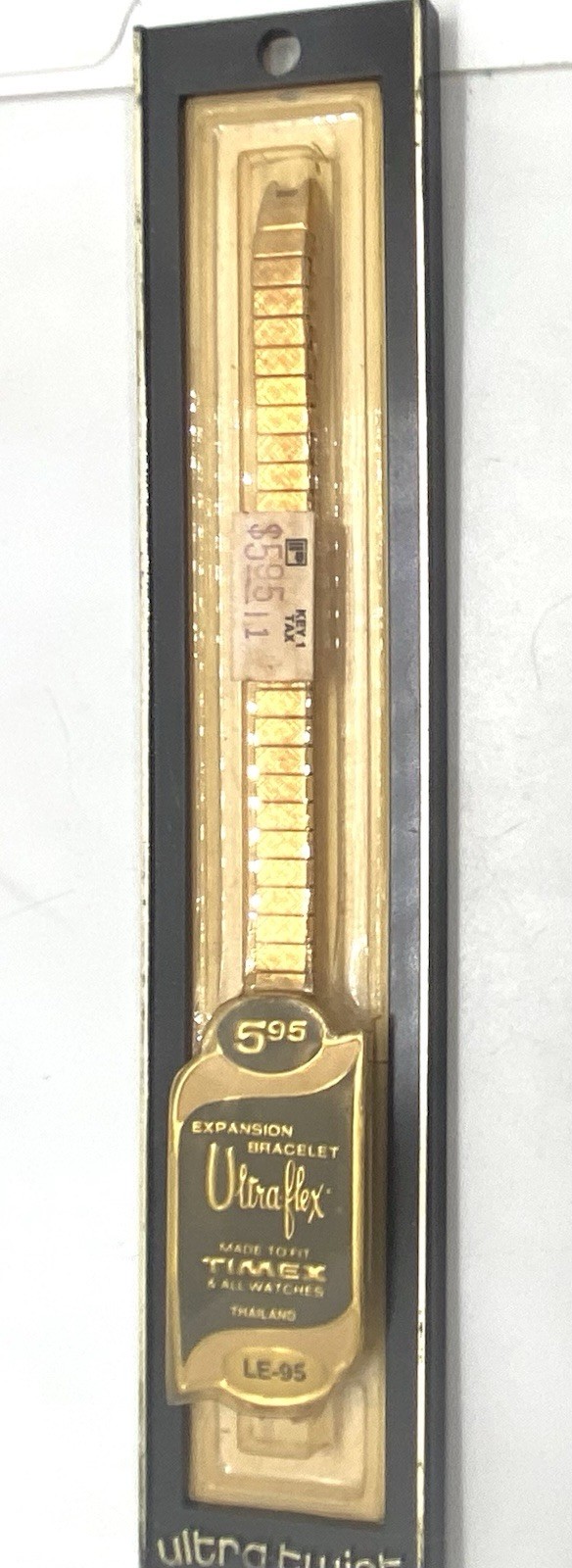 New Ultraflex Ultra-twist Watch Band Ladies Gold Ring End Expansion Steel 5-3/8”