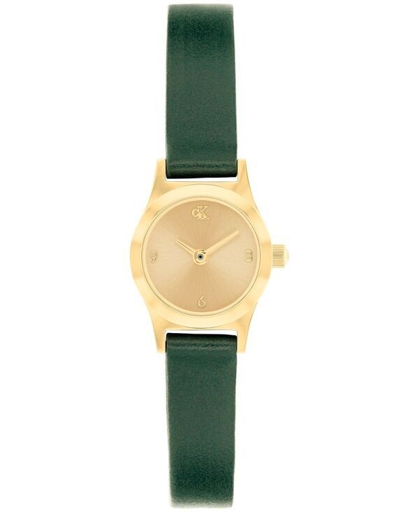 Calvin Klein Womens CK Contemporary Green Leather Strap Watch 18mm Cha