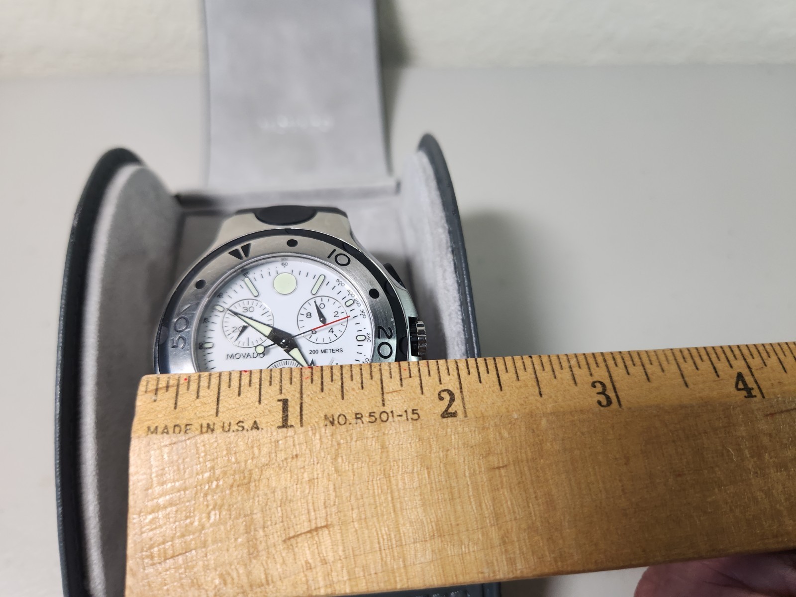 Swiss Movado Series 800 Chronograph White Dial Men’s Watch w/ Box/Manual