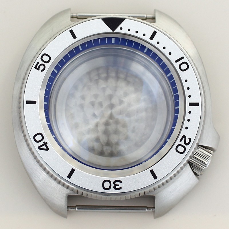 44mm Turtle Mod Stainless Watch Case Fit 28.5mm Dial For Seiko NH35 NH36 NH38