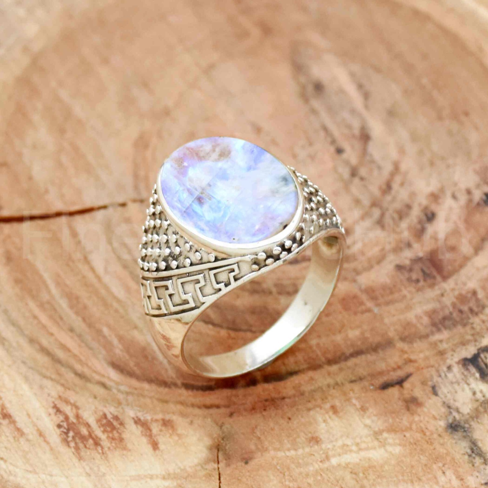 Moonstone Ring 925 Sterling Silver Moonstone Men’s Ring Gift For Him