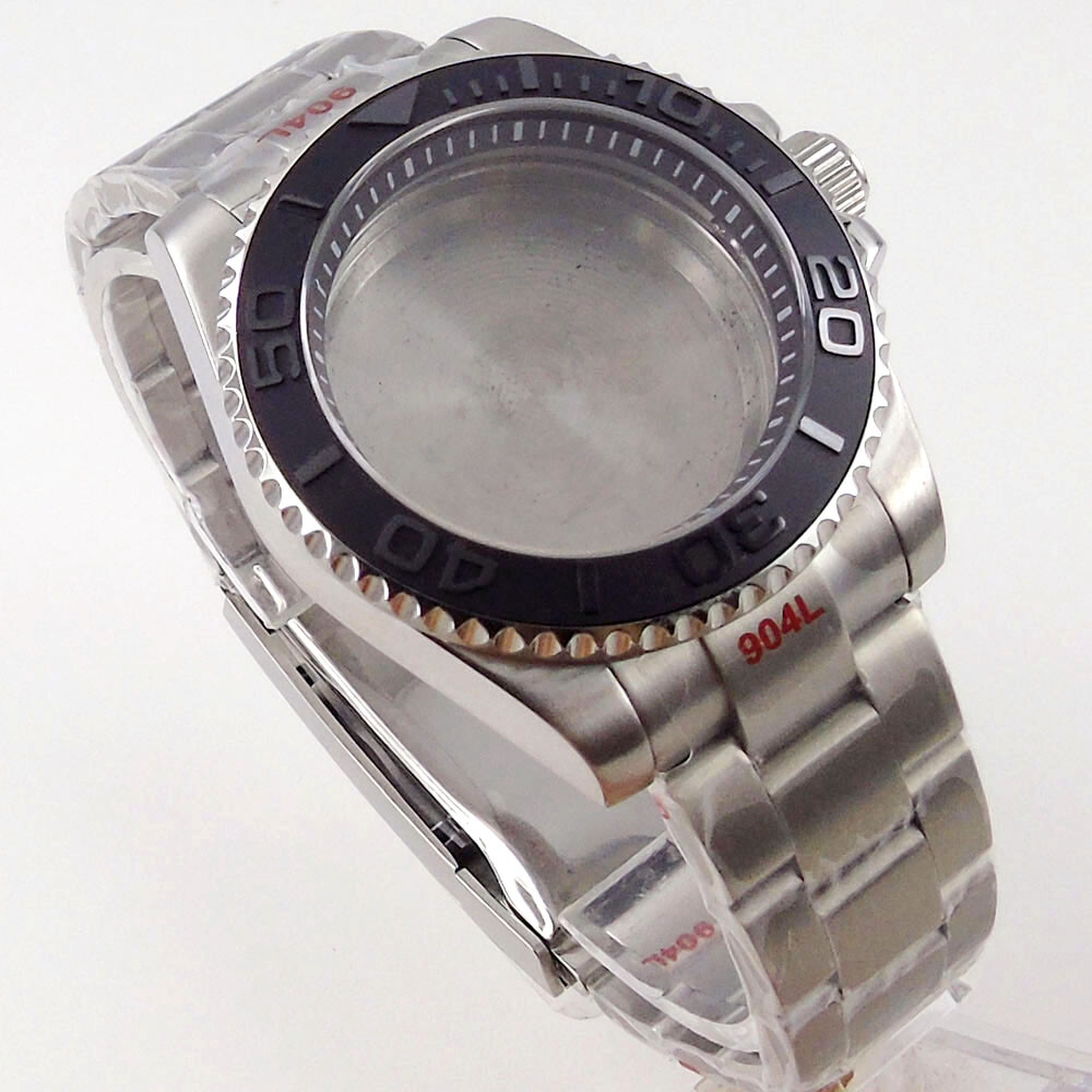 20atm 40mm Ceramic Bezel Sapphire Chapter Ring Watch Case Fit For NH35 NH36 2824