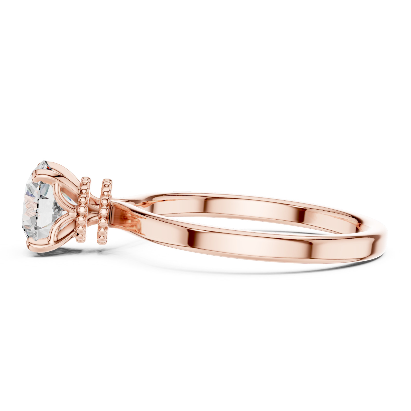 1 Ct Lab Grown Diamond IGI Certified Engagement Wedding Gold Ring 14 K F VVS