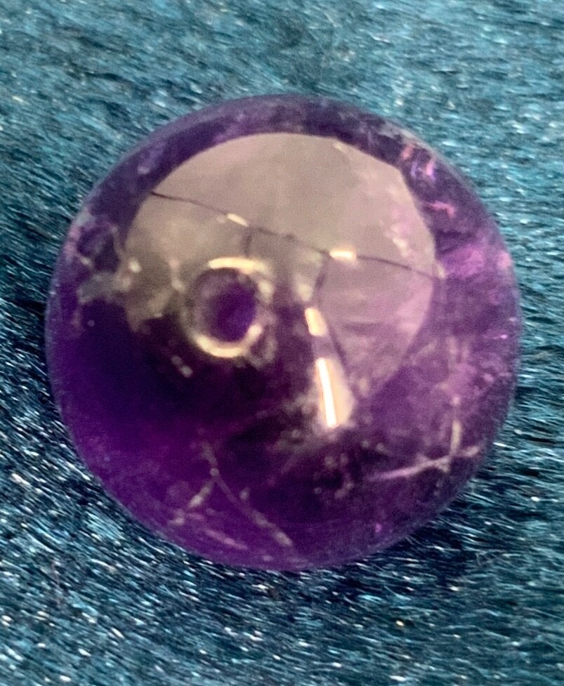 Lot (32) Genuine Amethyst Drilled Loose Jewelry Beads 10.8mm