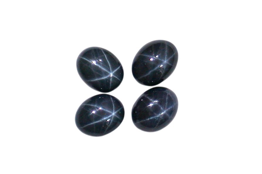 One 9×7 9mm x 7mm Dark Blue Natural Diffused Star Sapphire Cabochon ES8165/62226