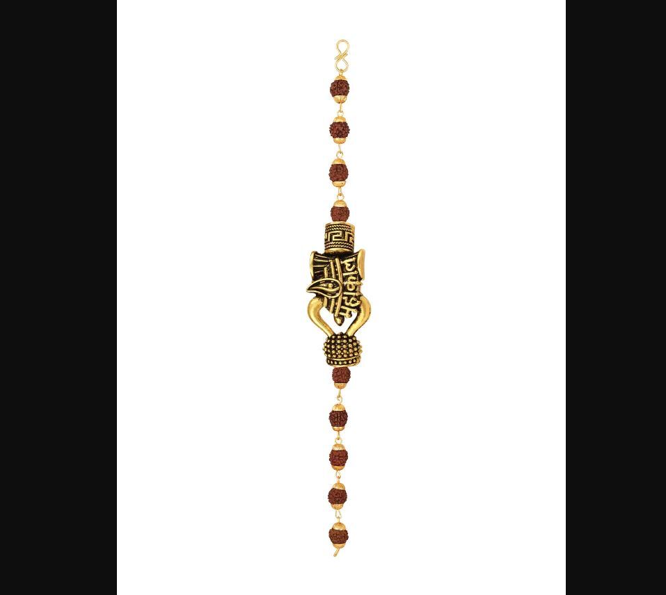 Mahakal Rudraksh Men’s Bracelet with 5 mukhi puja wear god shiva Bracelet