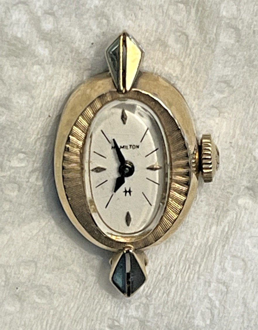 HAMILTON LADIES 10KRGP VINTAGE WATCH RUNNING FREE SHIPPING