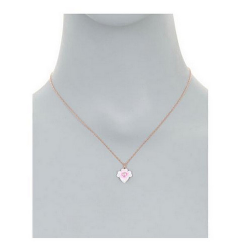 Kate Spade Precious Pansy Pink Flower Necklace Rose Gold Plated NEW Jewelry Gift