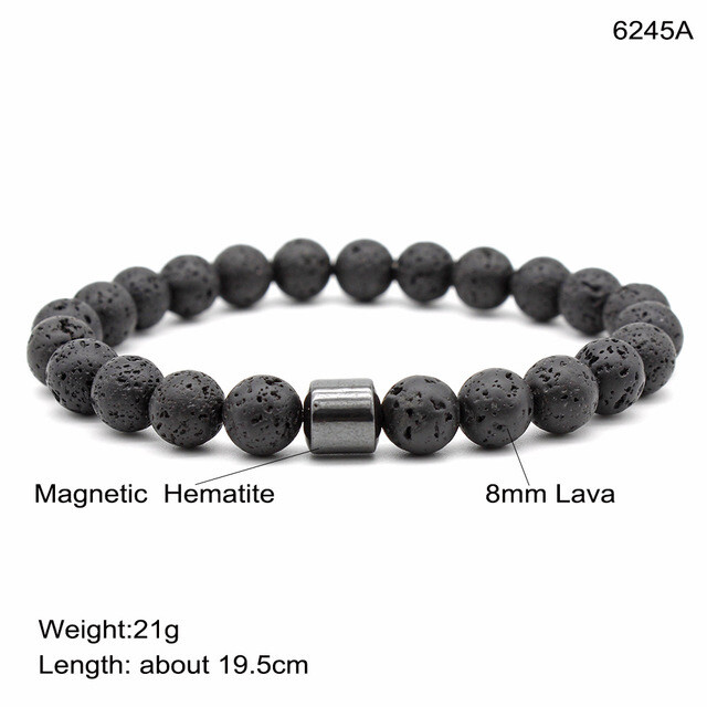 Men Women Natural Round Gemstone Bead Handmade Beads Charm Jewelry 8MM Bracelet