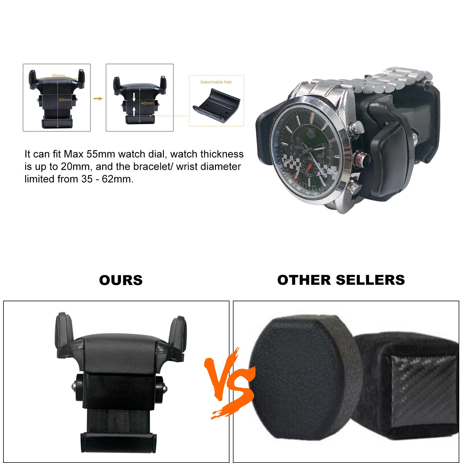 Automatic LED Watch Winder Single 4+4/6+6/8+4/12+6 LED Display Storage Watch Box
