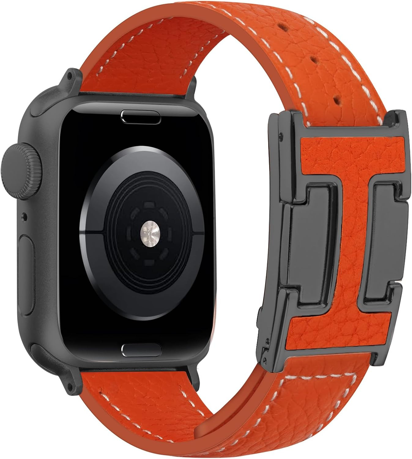 Leather Magnetic Band Compatible with Apple Watch Bands 38Mm 40Mm 41Mm 42Mm 44Mm