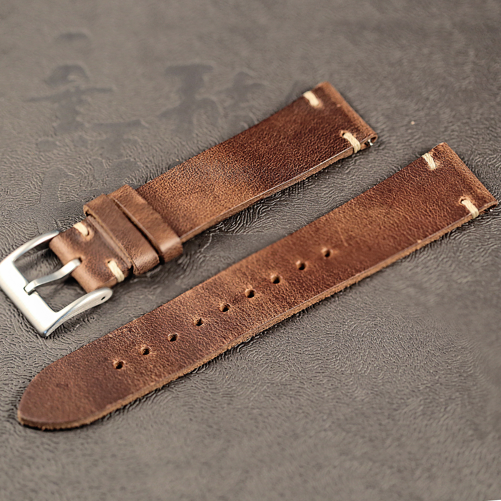 Horween Leather Watch Bands for Men 18 19 20 21 22mm Quick Release Strap