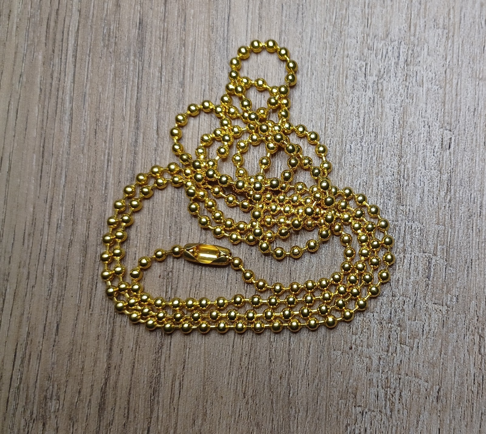 Bronze Military 2.4mm Ball Bead Dog Tag Chain Necklace 24″25″27″28″30″