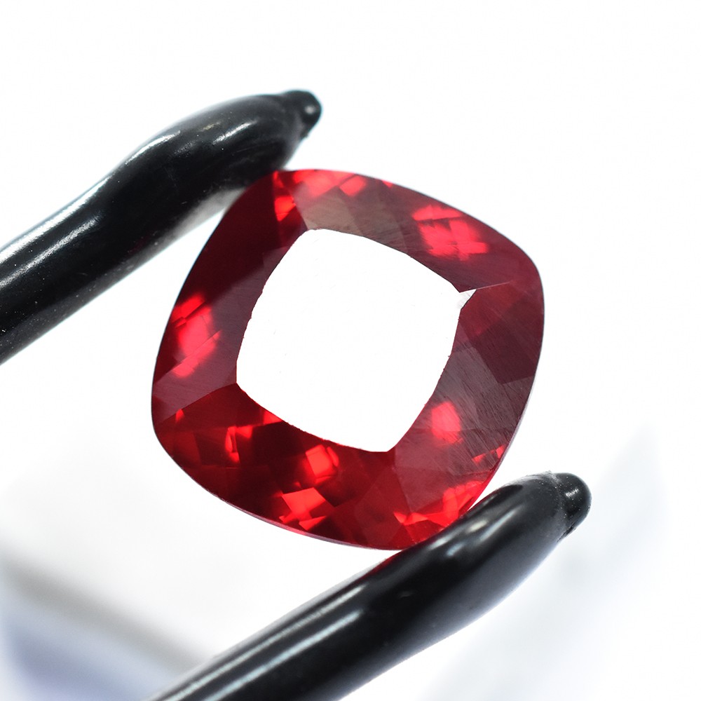 Rare Square Cushion Cut 23.35 Ct Natural Red Garnet A++ Certified Gemstone