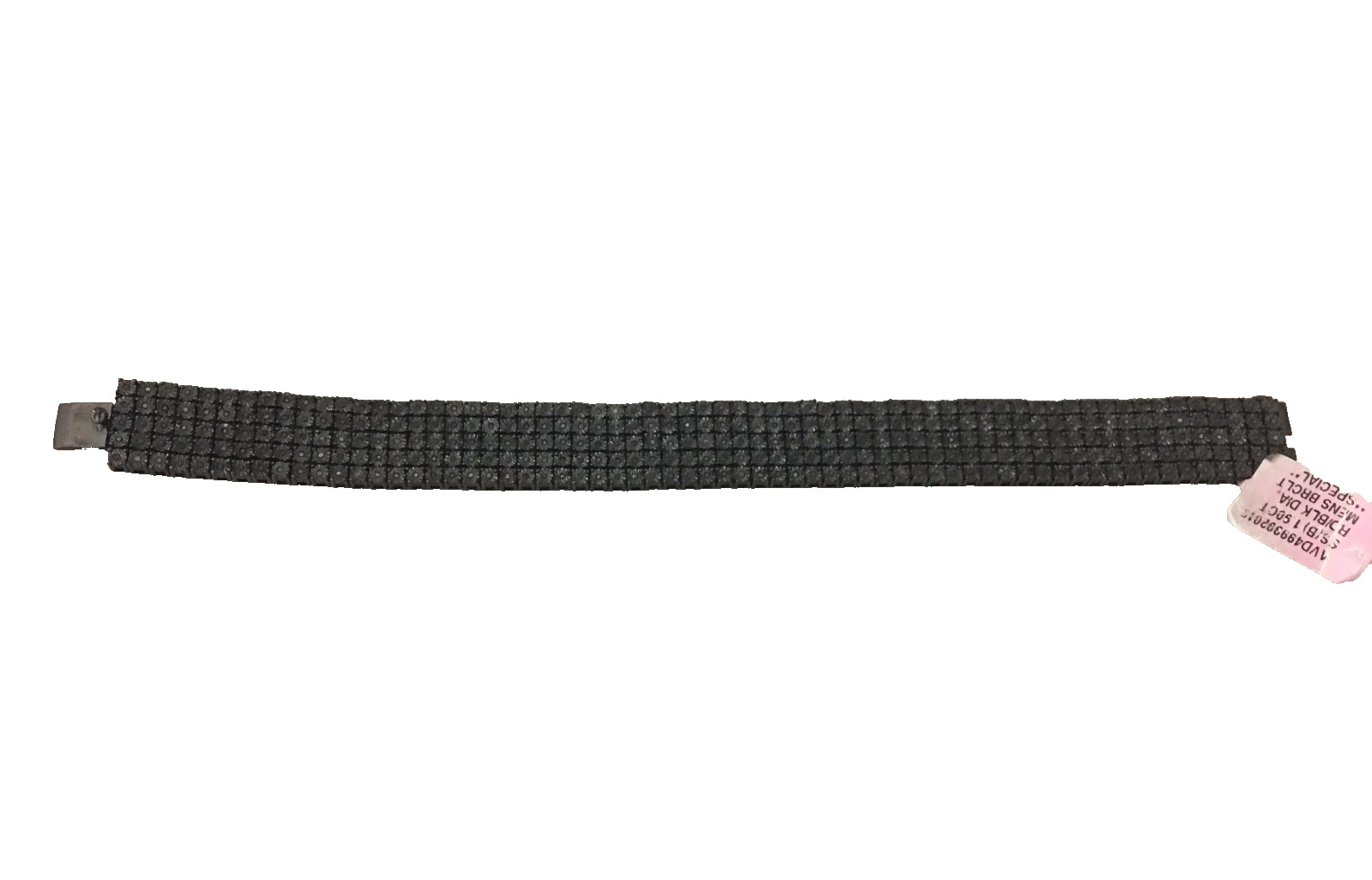 NEW Black Sterling Silver Bracelet, 1.5ctw Black Diamonds (8.25 inch) 67.5 grams