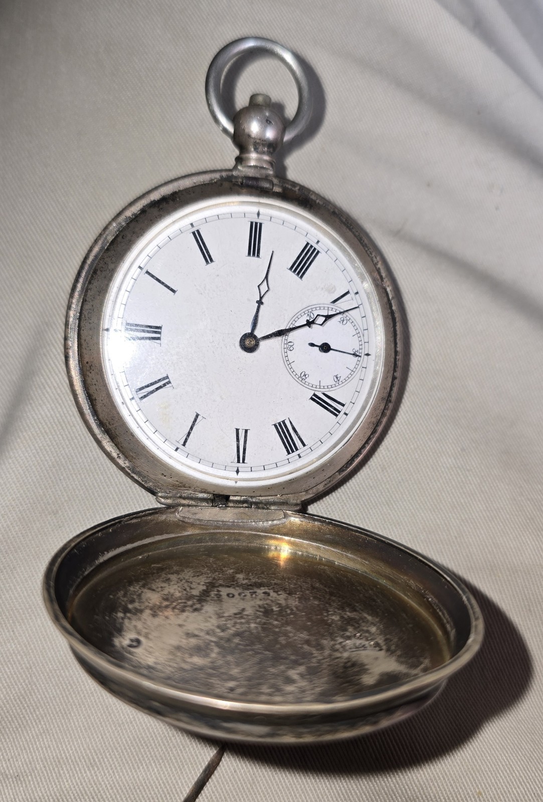 Pocket Watch in Coin Silver No. 1 Case Key Non-working