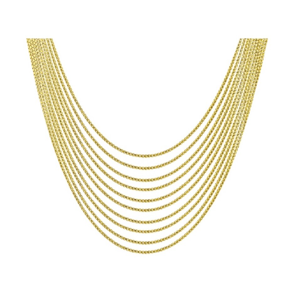18K Yellow Gold Filled Italian Box Chain Necklace16/18/20/22/24/26/28/30/32 inch