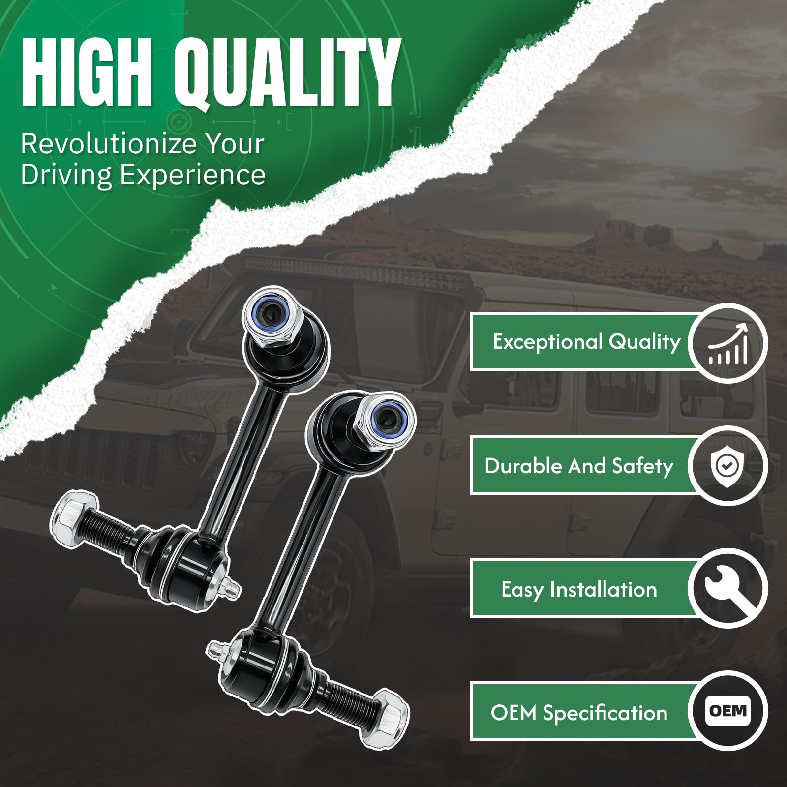 Torsiva Sway Bar Links K6667 K6668 Saab Buick GMC