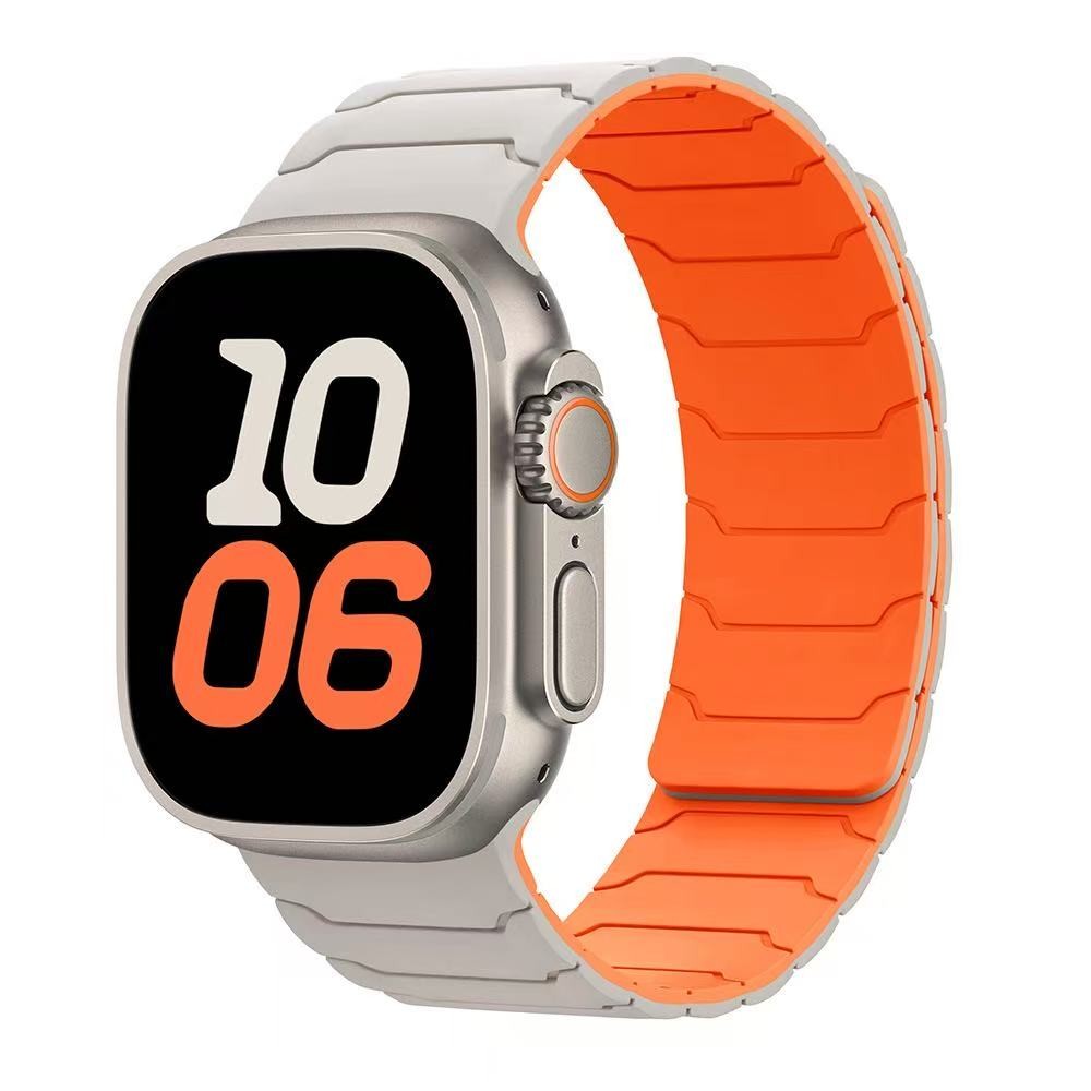 Suitable for Apple Watch/ S1-11/ Ultra/ SE – Armor Silicone Magnetic Strap-Gift