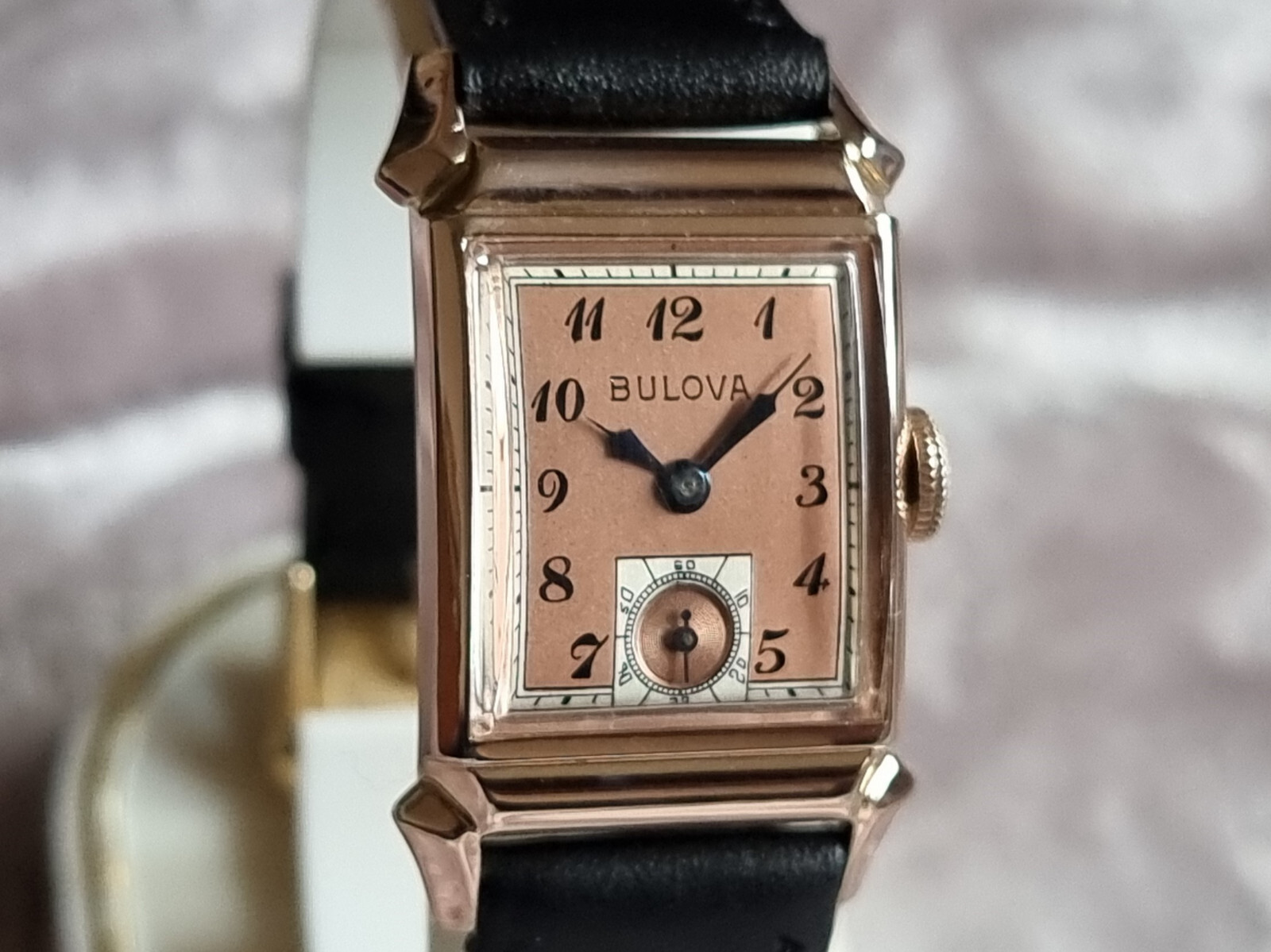 Bulova 1941 DIRECTOR vintage manual wind watch 8AE Rose RGP Two-tone dial