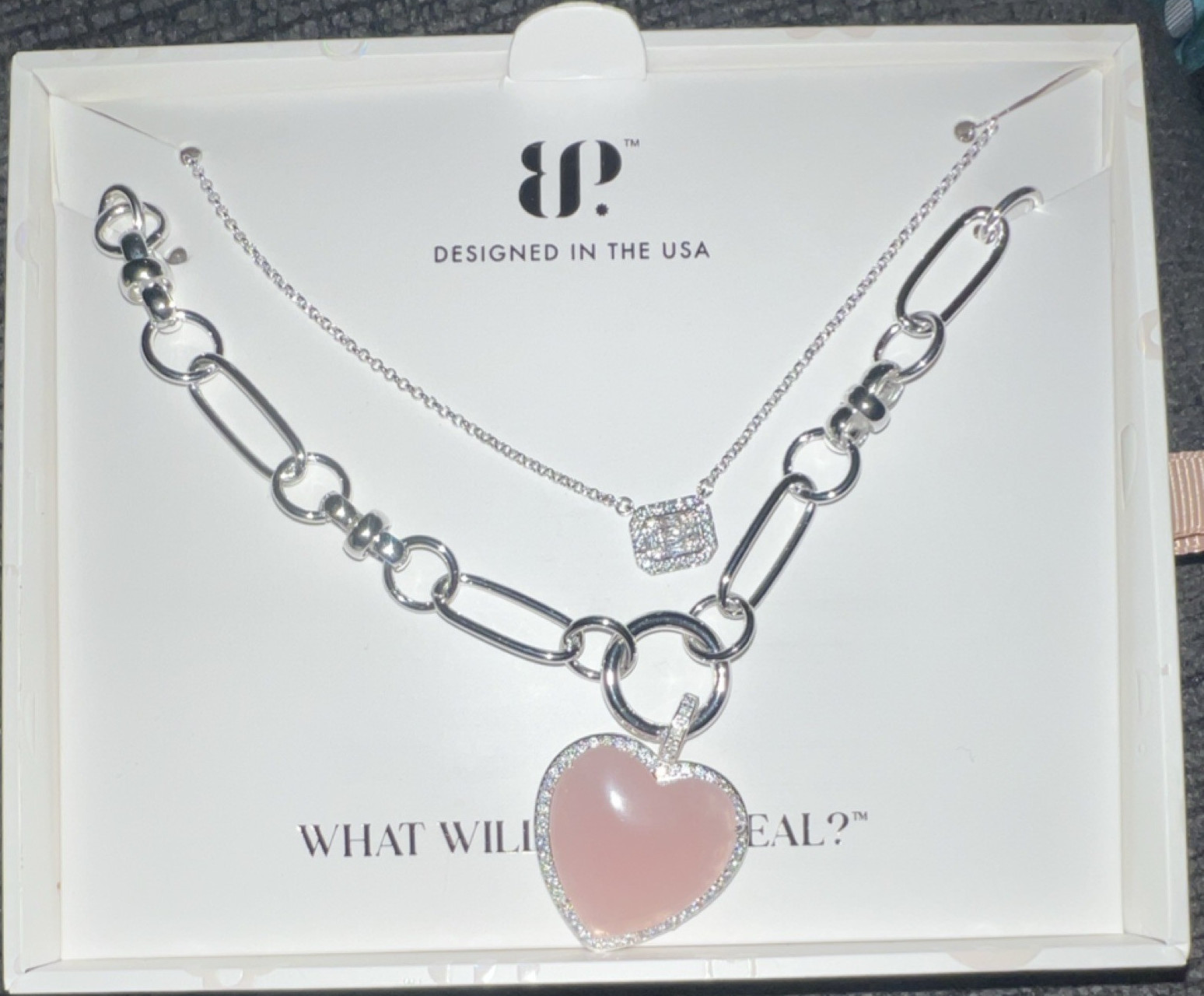 Bomb party Miranda’s Eternal Light Pink Quartz Heart Cubic Zirconia Silver