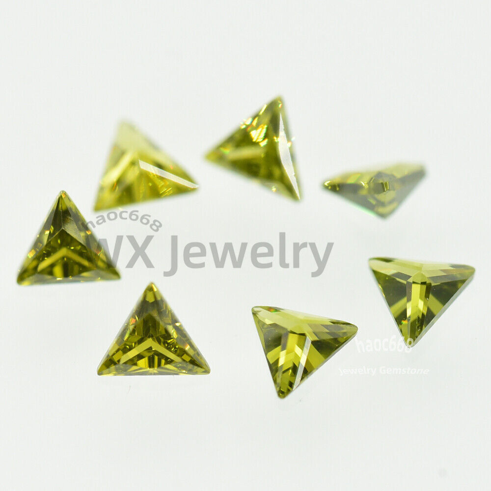 3x3mm-10x10mm Triangle Loose 5A Cubic zirconia Multicoloured Synthetic Gemstone
