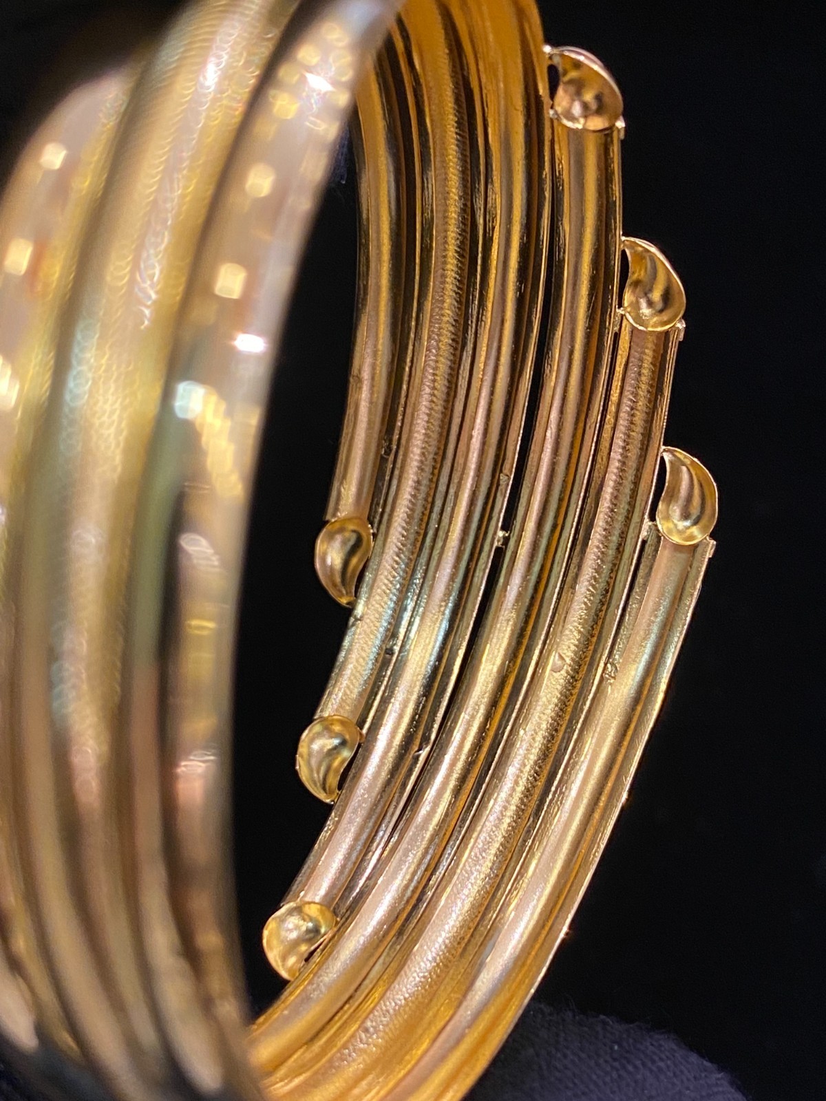 Stunning Dubai Handmade Women’s Bangle Bracelet In Certified 22Karat Yellow Gold
