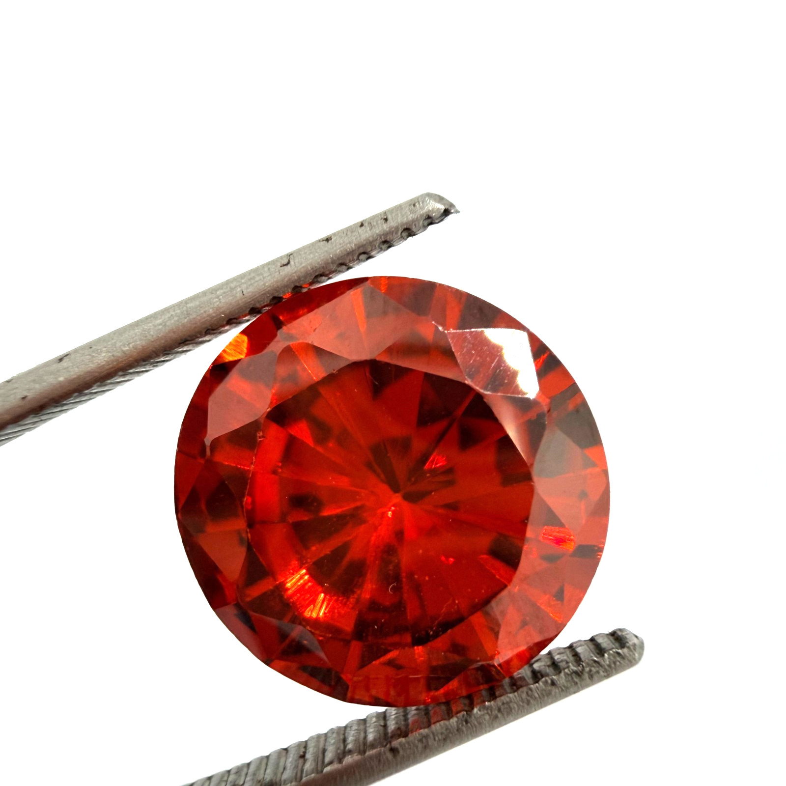 10.40ct 12mm Round Loose CZ Stone High Quality Cubic Zirconia Red Color