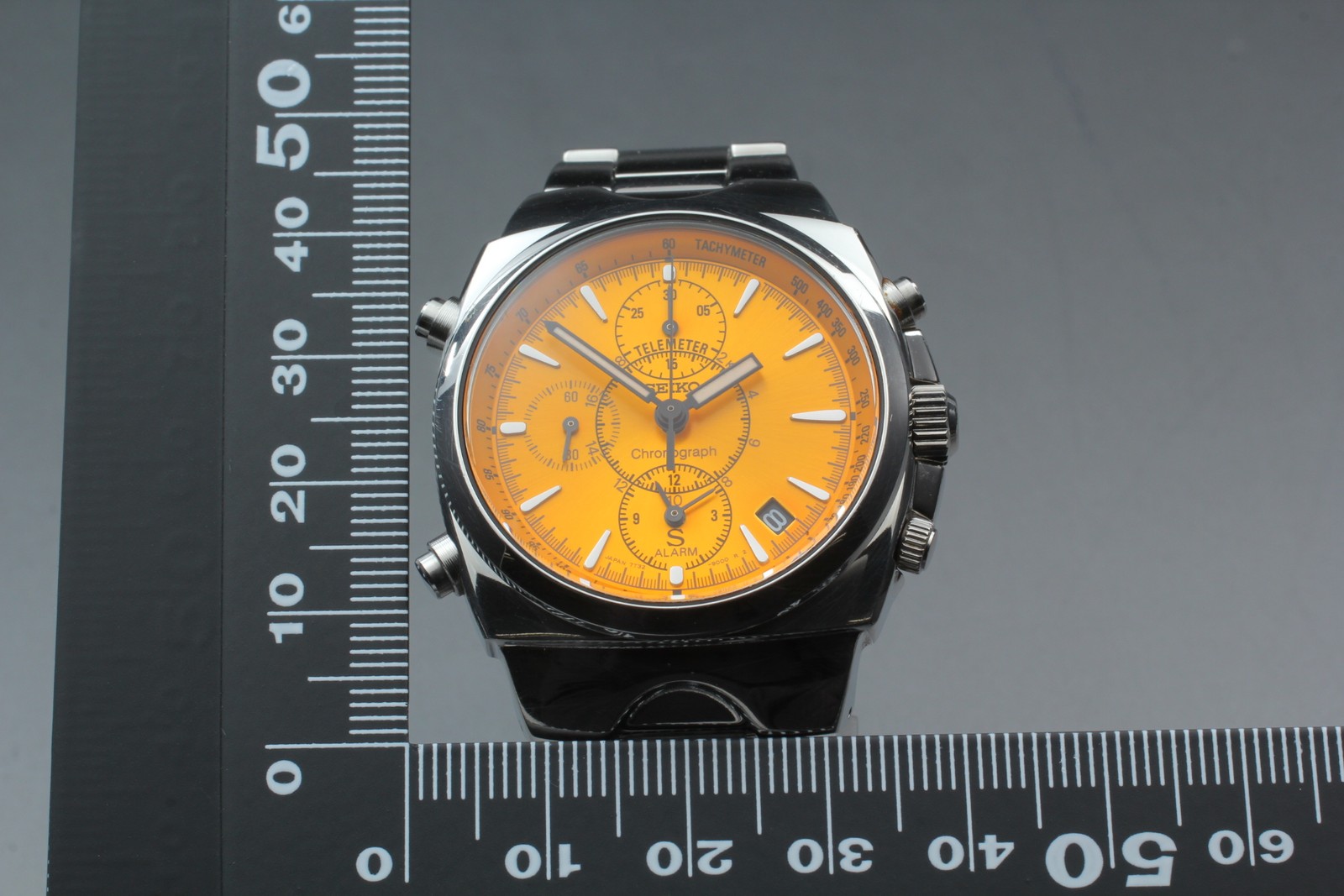 Vintage [N MINT] Seiko SUS Chronograph 7T32-9000 Yellow Dial Quartz Men’s Watch
