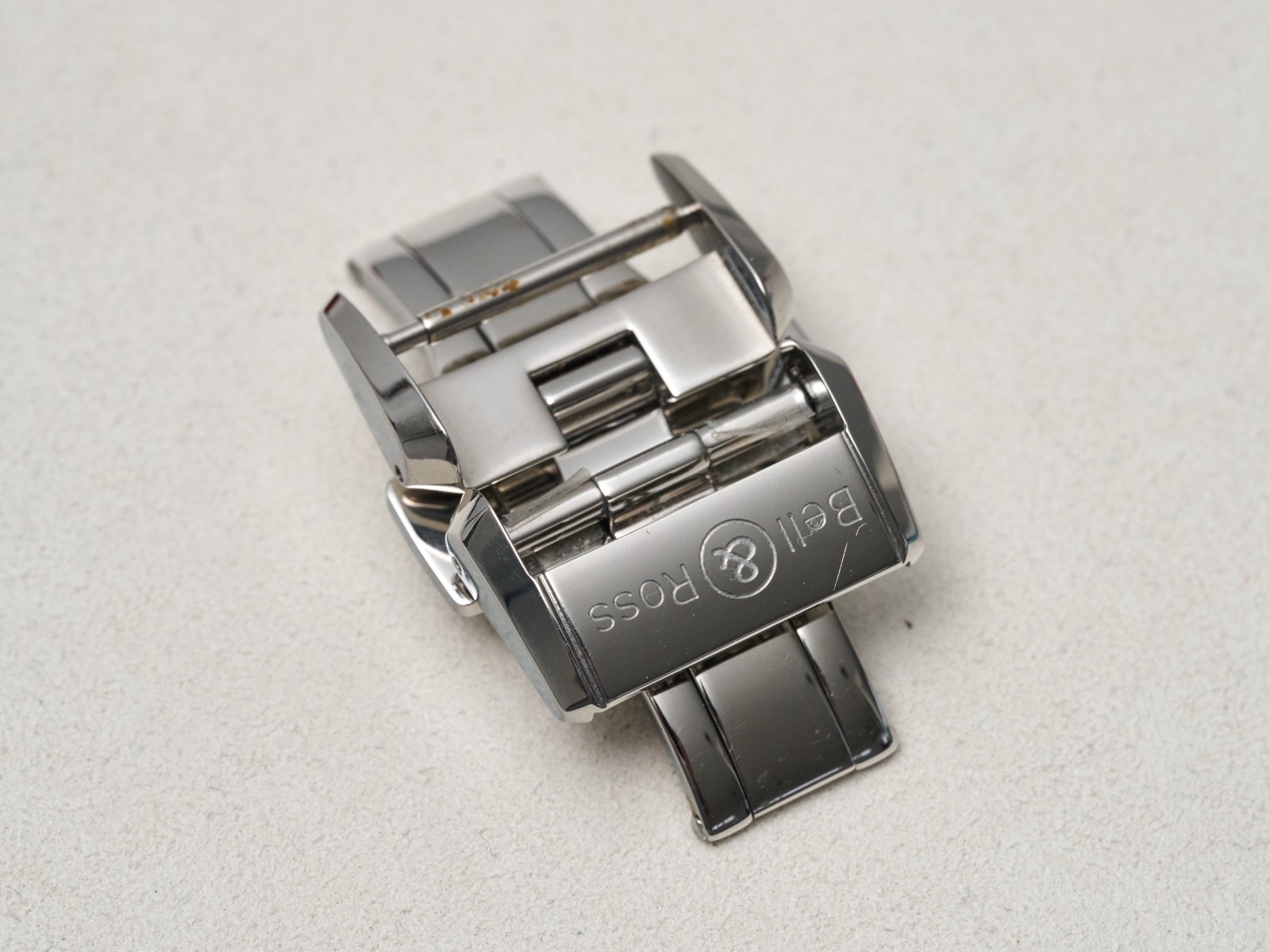 Bell Ross BR 18mm Deployment Buckle Clasp Steel Double Fold Over Pin Buckle